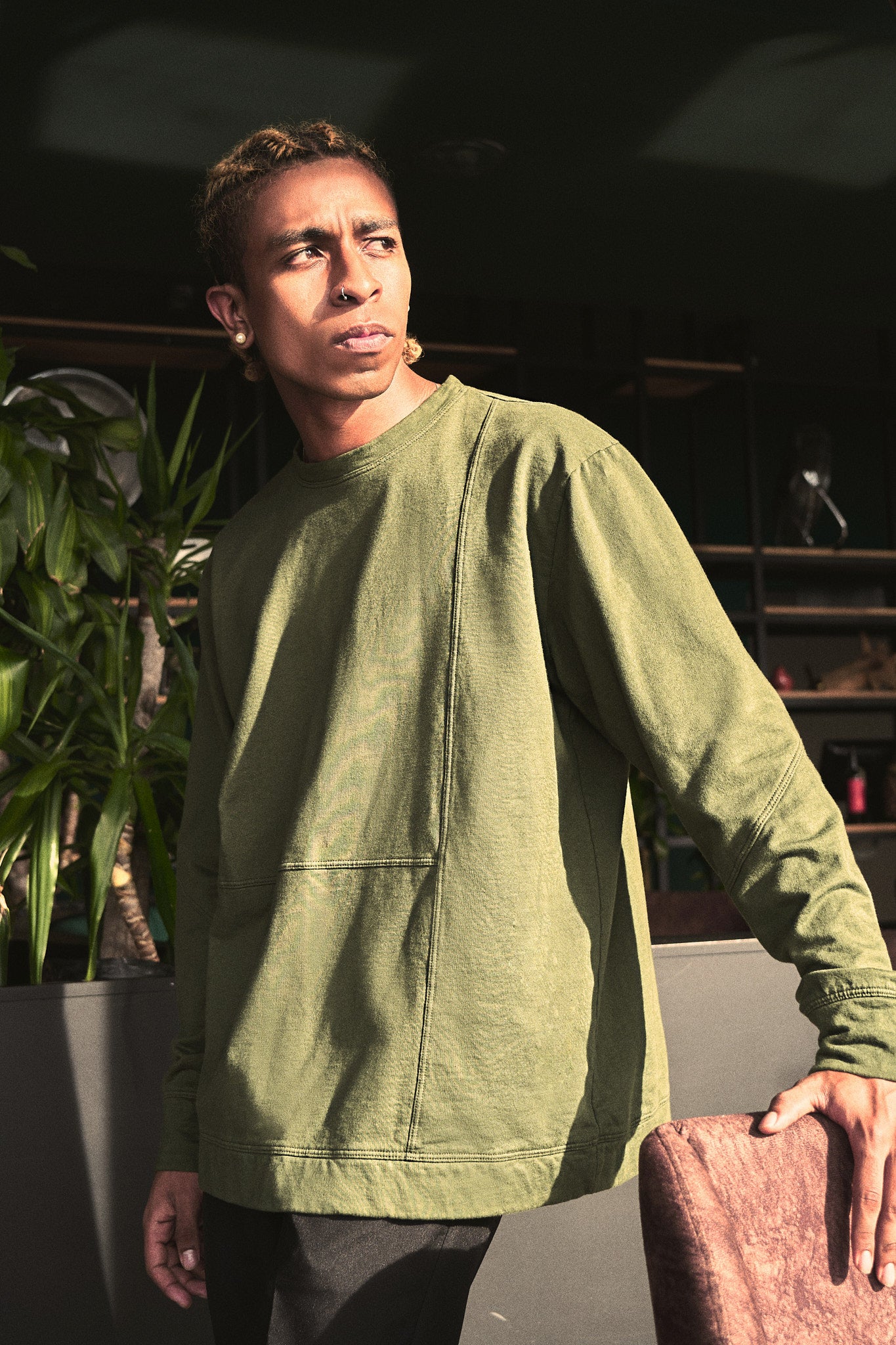 Buzo Tokio Verde Militar 100% Algodón Relaxed Fit